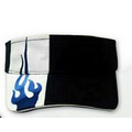 Brushed Heavy Cotton Visor w/ Sandwich Trim & Flame Embroidery